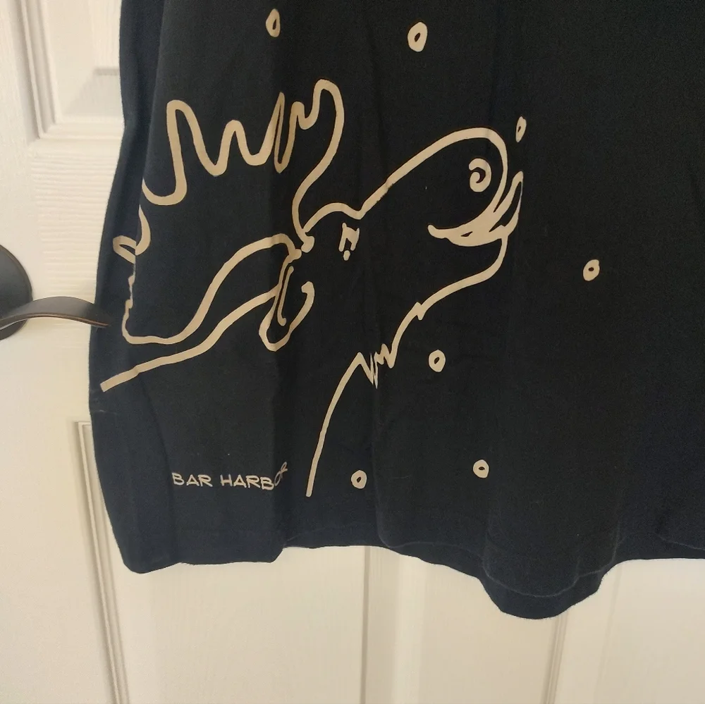 Marushka Handprints Moose Lick Bar Harbor Dress Cotton Black Size L/XL - Picture 8 of 8
